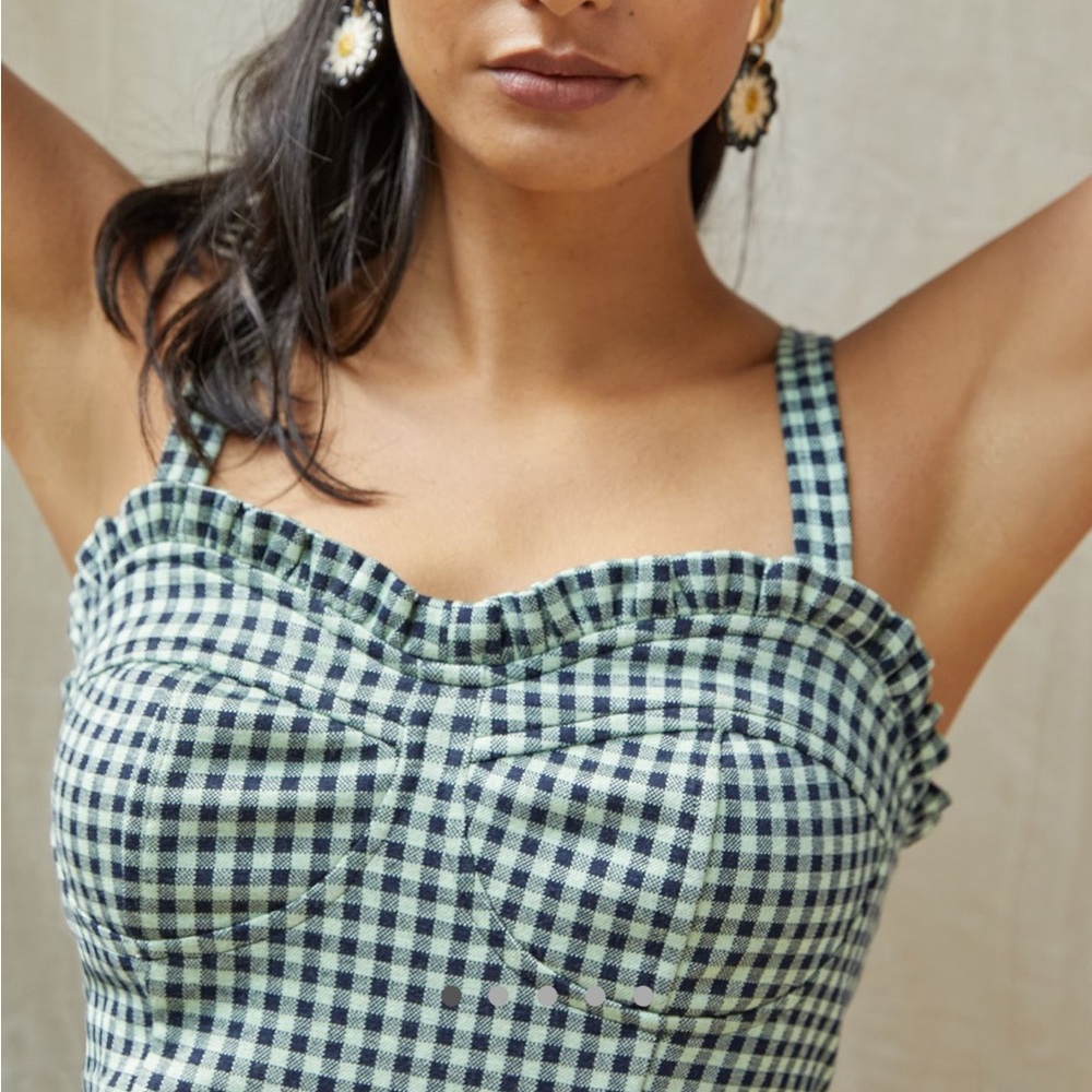Eva Franco Women’s Gingham Sweetheart Tank